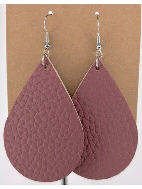 Faux Leather Dangle Earrings